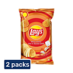Lay's West Indies Hot N Sweet Potato Chips - Crispy Chips & Snacks 2x90 g Multipack