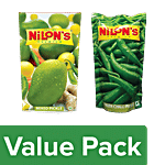 Nilon's Green Chilli Pickle + Mixed Pickle, 200 g Each Combo 2 Items