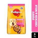 Pedigree Dry Dog Food - Chicken & Milk, For Puppy 3 kg 