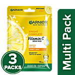 Garnier Milky Face Serum Sheet Mask - With Vitamin C, Reduces Dark Spots 3x28 g Multipack