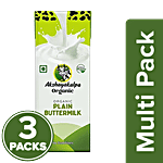 Akshayakalpa Organic Plain Buttermilk 3 x 200 ml Multipack