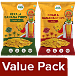 Beyond Snack Kerala Banana Chips - Original Style 125 g + Kerala Banana Chips-Peri Peri 125 g Combo 2 Items
