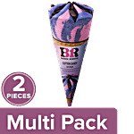Baskin Robbins Cotton Candy Ice Cream - Cone, With Milk Chocolate 2 x 110 ml Multipack