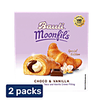 Bauli Moonfils Choco & Vanilla Puff Rolls With Creme Filling 2 x 110 g Multipack