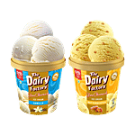 Kwality Wall's Frozen Dessert - Shameless Vanilla + Crunchilicious Butterscotch, Each 700 ml Combo 2 Items