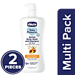 Chicco Baby Moments Gentle Body Wash Shampoo Oats Extract & Apricot 500 ml X 2 Multipack