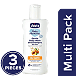 Chicco Baby Moments Gentle Body Wash Shampoo Oats Extract & Apricot 100 ml x 3 Multipack