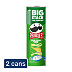 Pringles Sour Cream & Onion Flavour Potato Crisps 2x141 g (Multipack)