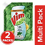 Vim ProClean Dishwash Liquid Gel With Mint, Cooling Freshness, Removes Tough Grease & Odours 2 x 2 L Multipack