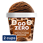 Go Zero Mocha Fudge Brownie Guilt Free Ice Cream 2x100 ml Cup (Multipack)