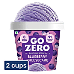 Go Zero Blueberry Cheesecake Guilt Free Ice Cream 2x100 ml Cup (Multipack)