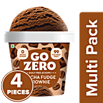 Go Zero Mocha Fudge Brownie Guilt Free Ice Cream 4x100 ml Cup (Multipack)