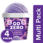 Go Zero High Protein Range Blueberry Cheesecake Ice Cream 4 x 100 ml Jar Multipack