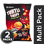 Orion Turtle Chips Spicy Devil Corn Chip 2 x 115 g Multipack