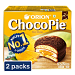 Orion Choco Pie - Centre Filled Biscuit, Real Mango Flavour 2 x 336 g Box Multipack