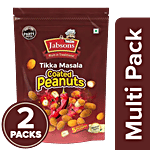 JABSONS Tikka Masala Coated Peanuts - Medium Spicy 2 x 400 g Multipack
