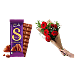 bb Combo Cadbury Dairy Milk Silk Chocolate 144 g + 5 Red Gerberas Bouquet Combo (2 Items)