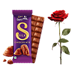 bb Combo Cadbury Dairy Milk Silk Chocolate 144 g + Fresho Roses Dutch Red Combo (2 Items)