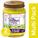 fresho! Organic A2 Desi Cow Ghee, Rich Aroma, Traditional Bilona Method 2X500 ml Multipack