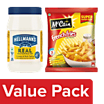 bb Combo Hellmanns Real Mayonnaise Eggless Extra, 250 g + McCain French - Fries, 1.25 kg Combo 2 Items