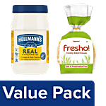 bb Combo Hellmanns Real Mayonnaise, 250 g + Fresho Burger Buns, 150 g Combo 2 Items