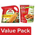 bb Combo MTR FOODS Minute Fresh Dosa Batter, 850 g + MTR Breakfast Mix - Vada, 500 g Combo 2 Items