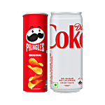 bb Combo Pringles Original Potato Chips, 107 g + Coca Cola Diet Coke Soft Drink, 300 ml Combo 2 Items