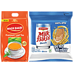 bb Combo Wagh Bakri Premium Leaf Tea, 1 kg + Britannia Milk Bikis Biscuits, 160 g Combo (2 Items)