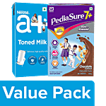 bb Combo PediaSure 7+ Nutrition Drink Powder, 400 g + Nestle a+ Toned Milk,1 L Combo (2 Items)