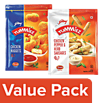 Godrej Yummiez Nuggets - Chicken, 500g + Pepper & Herb Chicken Sausages,250g Combo 2 Items