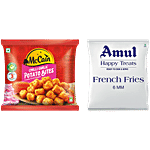 bb Combo Amul Happy French Fries 6 Mm,2.5 kg + McCain Potato Bites Chilli Garlic, 420 g Combo 2 Items