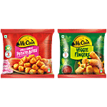 McCain Veggie Fingers Veggie Delight With Corn 400g + Potato Bites Chilli Garlic, 420g Combo 2 Items