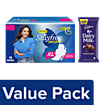 bb Combo Stayfree Cottony XL, 18 pcs + Cadbury Dairy Milk Chocolate Bar,112 g Combo 2 Items