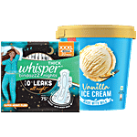 bb Combo Whisper Nights Sanitary Pads -XXXL,20pcs + Kwality Walls Vanilla Ice Cream,700ml Combo (2 Items)
