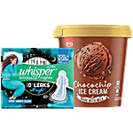 bb Combo Whisper Ultra Sanitary Pads - XXL+,16pcs+Kwality Walls Chocochip Ice Cream,700ml Combo (2 Items)
