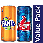 bb Combo Thums Up Soft Drink + Fanta Soft Drink Orange Flavoured, Refreshing, each 300ml Combo 2 Items