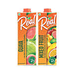 Real Fruit Power Guava Juice + Fruit Power Mixed Fruit Juice, Each 1L Combo 2 Items