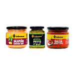 Habanero Spicy Salsa Dip 250 g + Jalapeno Cheese Dip 300 g + Basil Pesto Dip 200 g Combo Bottle