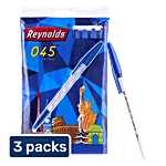 Reynolds 045 Ball Point Pen - Blue Ink 3 x 10 pcs Multipack