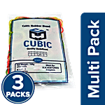 Oasis Nylon Rubber Bands - Assorted Colour, 5 cm 3X100 g Multipack