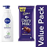 bb Combo Nivea Aloe Hydration Body Lotion 400 ml + Cadbury Dairy Milk Chocolate Bar 112 g Combo 2 Items