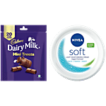 bb Combo Nivea Soft Light Moisturising Cream 300ml  + Cadbury Dairy Milk Mini Treats, 140 g Combo (2 Items)