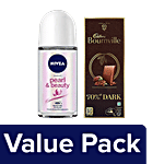 bb Combo Nivea Pearl & Beauty Women Deodorant 50 ml + Cadbury Bournville Chocolate 80g Combo 2 Items