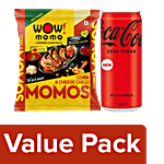 bb Combo Wow! Momo Corn & Cheese Chilli, 10 pcs +  Coca Cola Zero Sugar Soft Drink, 300ml Combo 2 items