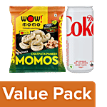 bb Combo Wow! Momo Chatpata Paneer Momos, 10 pcs + Coca Cola Diet Coke Soft Drink, 300 ml Combo 2 items