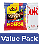 bb Combo Wow! Momo Masala Chicken Momos, 10 pcs + Coca Cola Diet Coke Soft Drink, 300 ml Combo 2 items