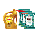 bb Combo Gold Sunflower & Rice Bran Refined Oil, 2.73 kg + Dubar Basmati Rice, 1 kg Each Combo (4 Items)