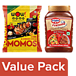 bb Combo Wow!Momo Corn & Cheese Chilli Momos 10pcs+Dr.Oetker Pasta & Pizza Red Sauce 315g Combo (2 Items)