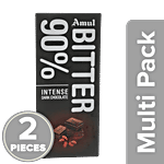 Amul 90% Bitter Dark Chocolate 2 x 150 g Multipack