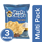 Uncle chipps Potato Chips - Plain Salted 3 x 30 g Multipack